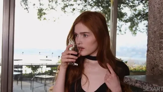 The red-haired beauty go…